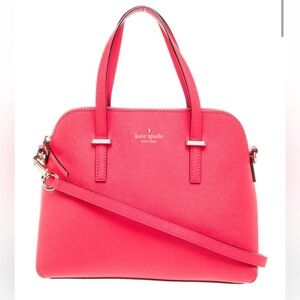 Kate Spade Vibrant Pink Leather Top Handle Bag